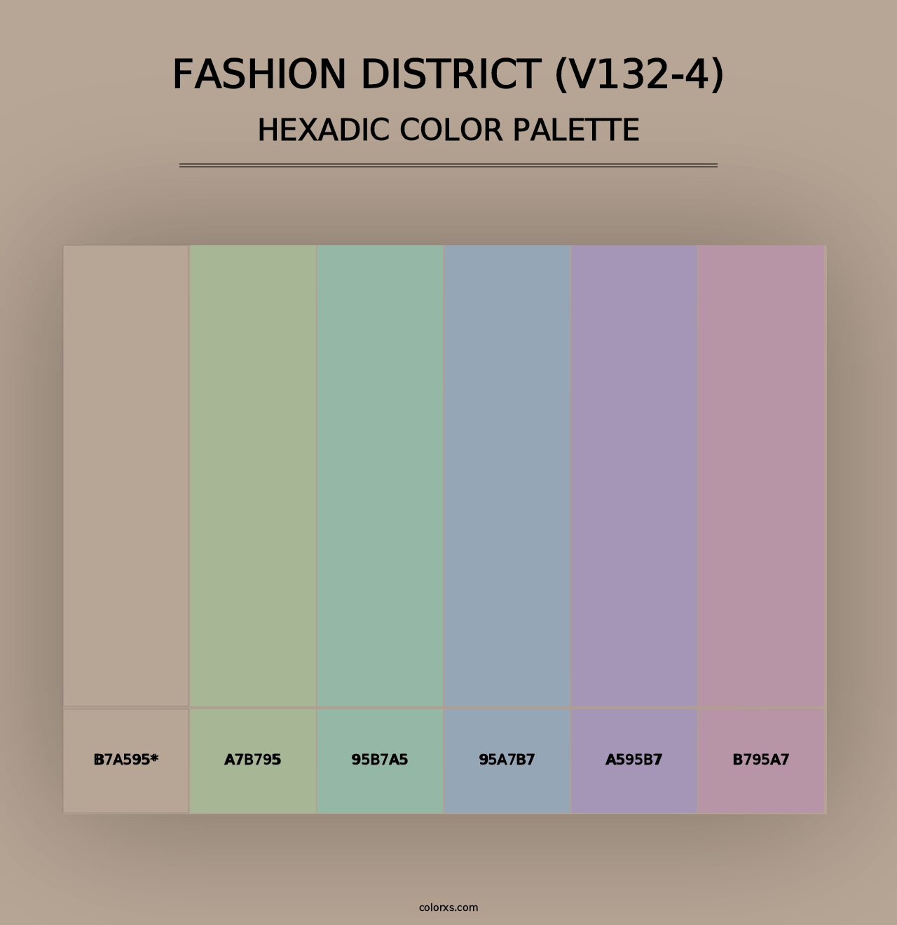 Fashion District (V132-4) - Hexadic Color Palette