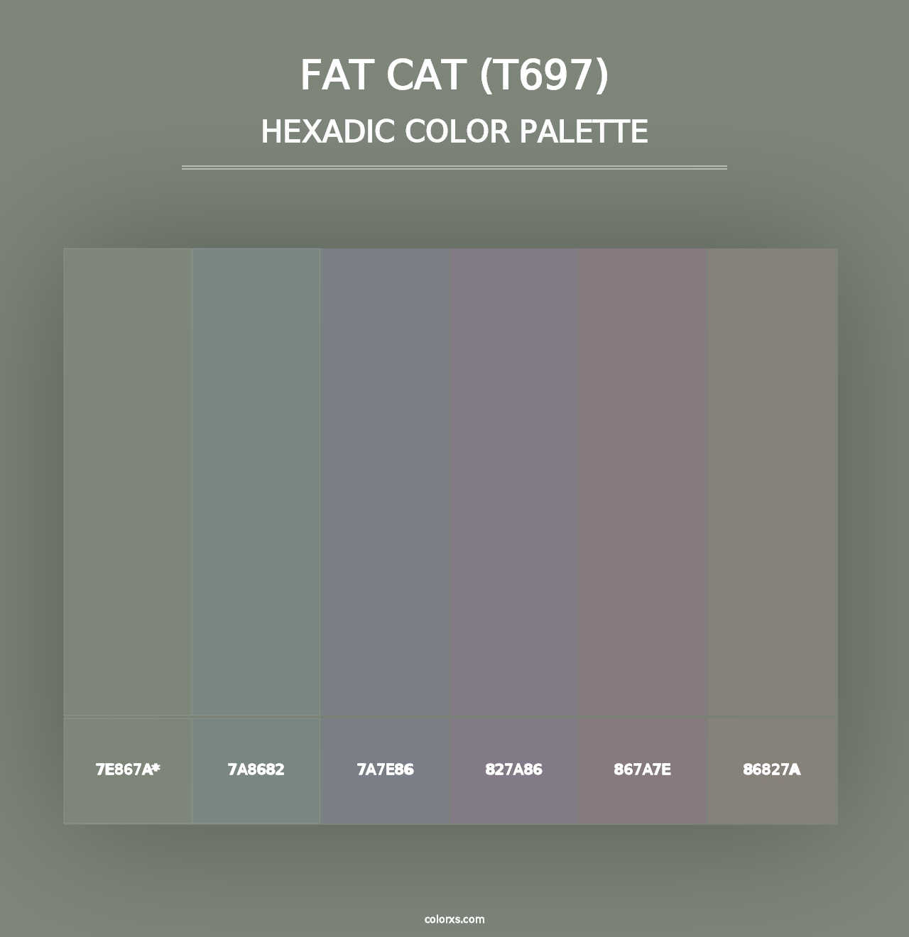 Fat Cat (T697) - Hexadic Color Palette