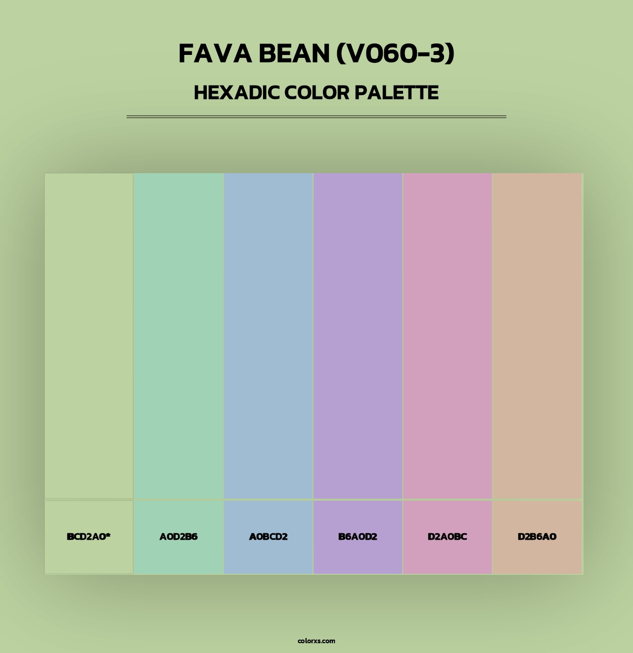 Fava Bean (V060-3) - Hexadic Color Palette