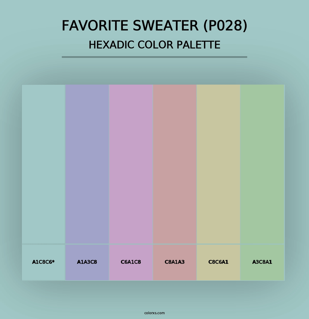 Favorite Sweater (P028) - Hexadic Color Palette