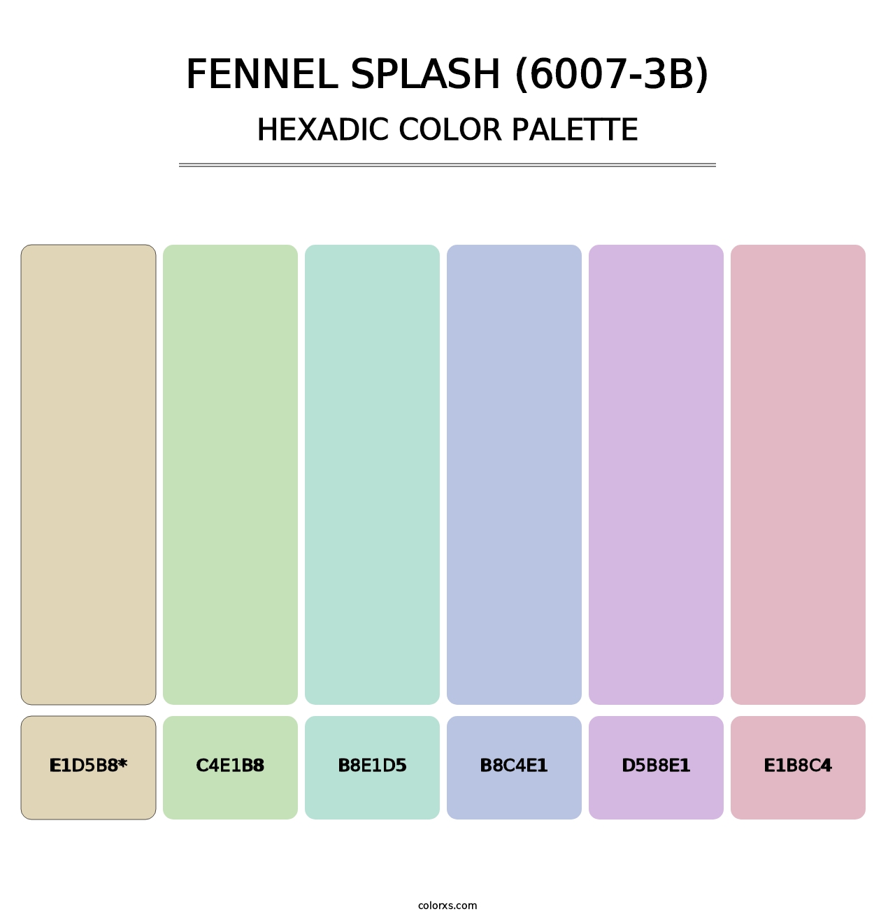 Fennel Splash (6007-3B) - Hexadic Color Palette