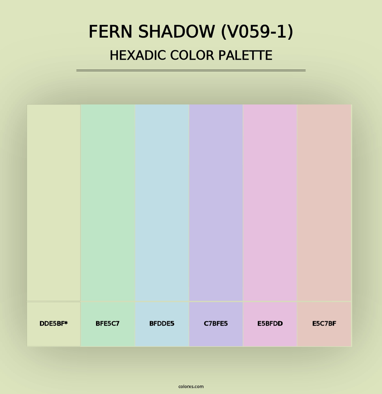 Fern Shadow (V059-1) - Hexadic Color Palette