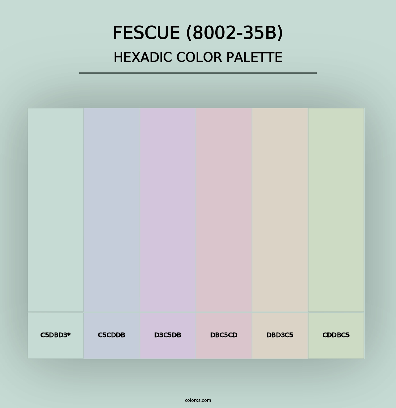 Fescue (8002-35B) - Hexadic Color Palette