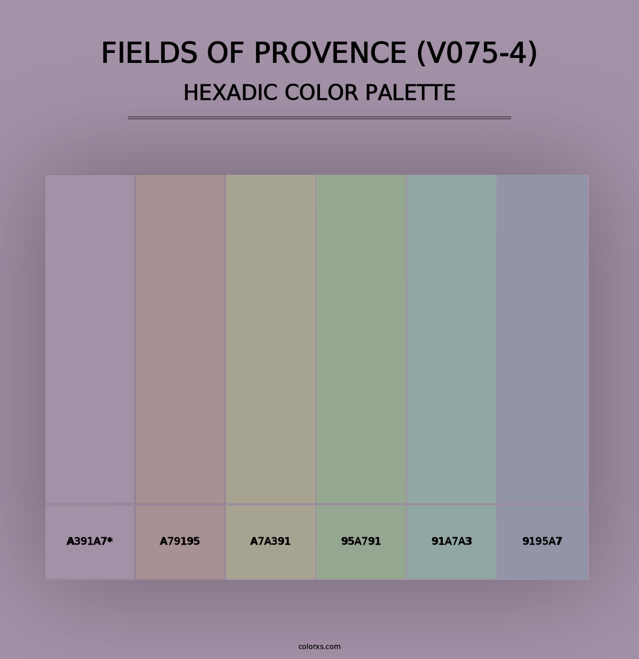 Fields of Provence (V075-4) - Hexadic Color Palette