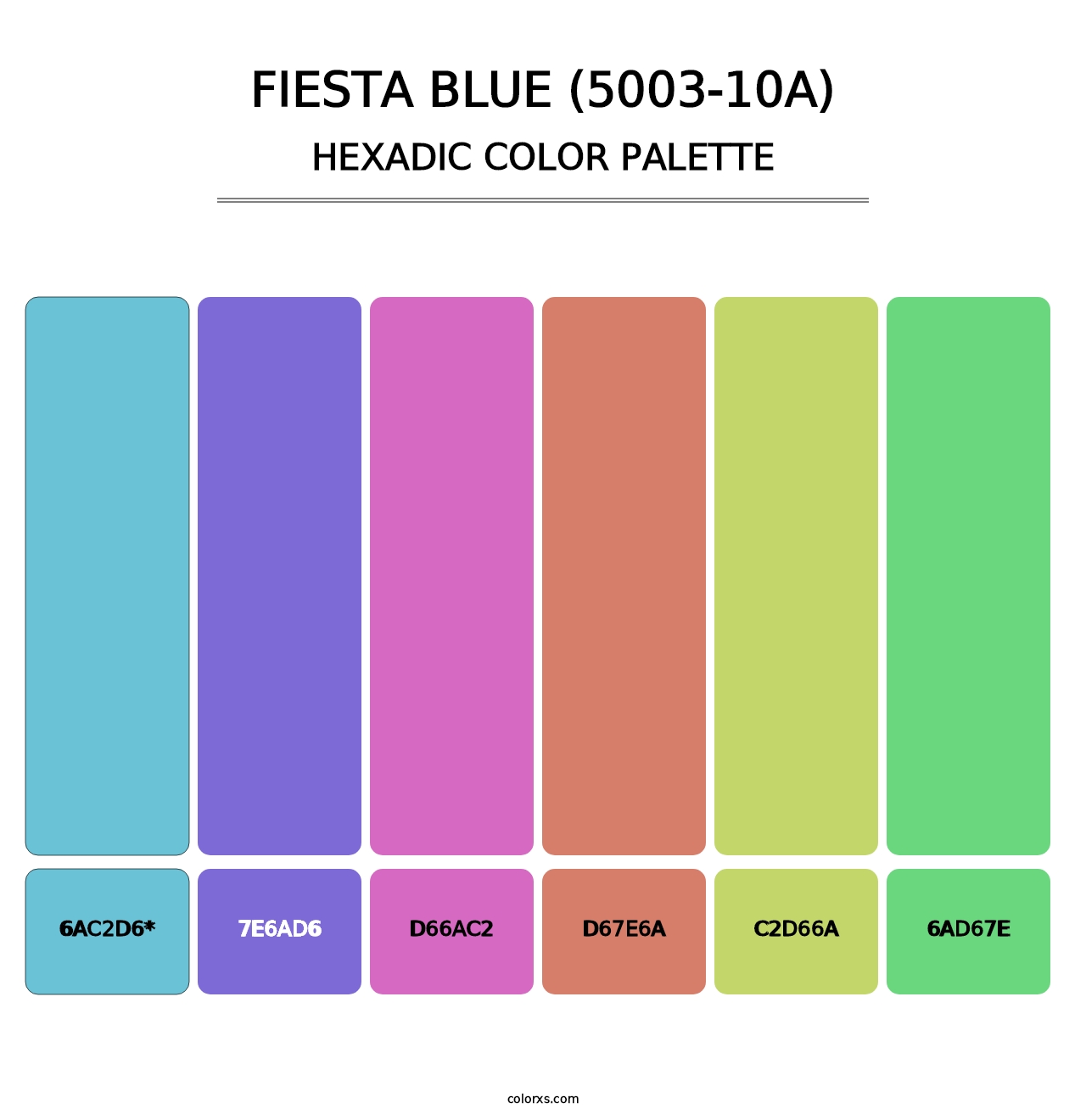 Fiesta Blue (5003-10A) - Hexadic Color Palette