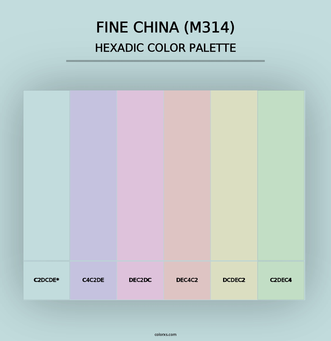 Fine China (M314) - Hexadic Color Palette