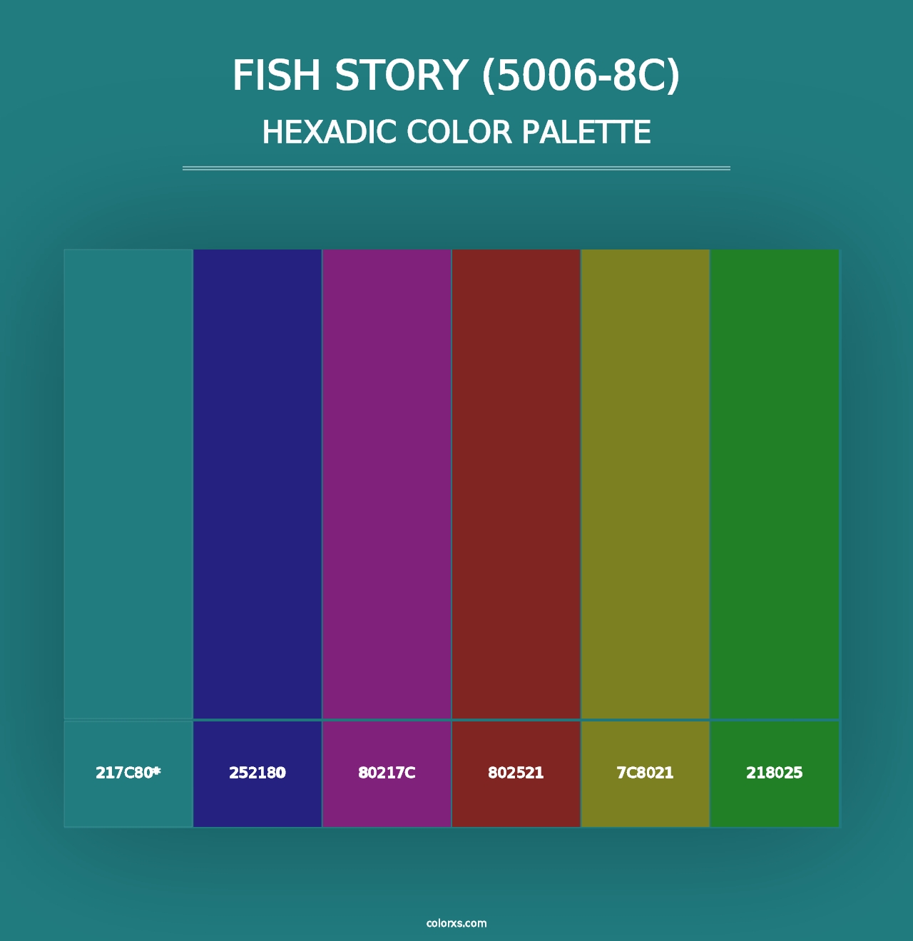 Fish Story (5006-8C) - Hexadic Color Palette