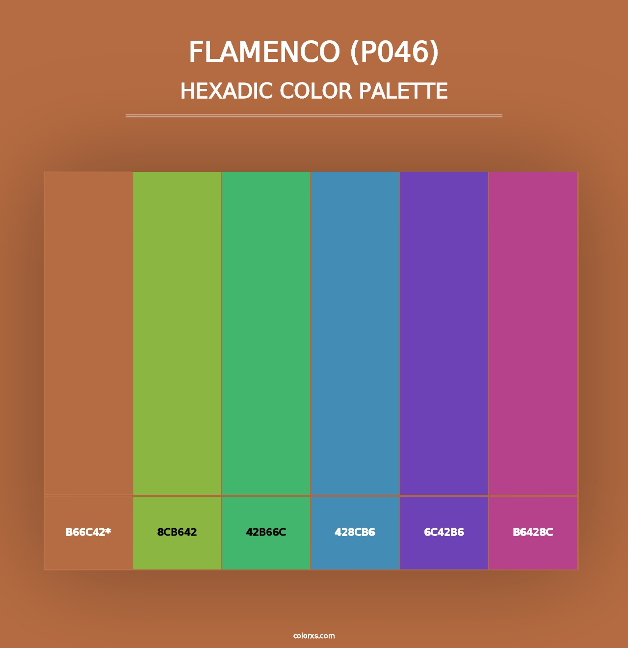 Flamenco (P046) - Hexadic Color Palette