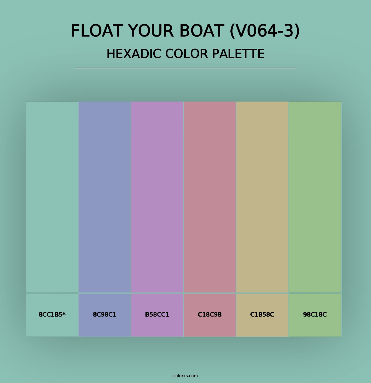 Float Your Boat (V064-3) - Hexadic Color Palette