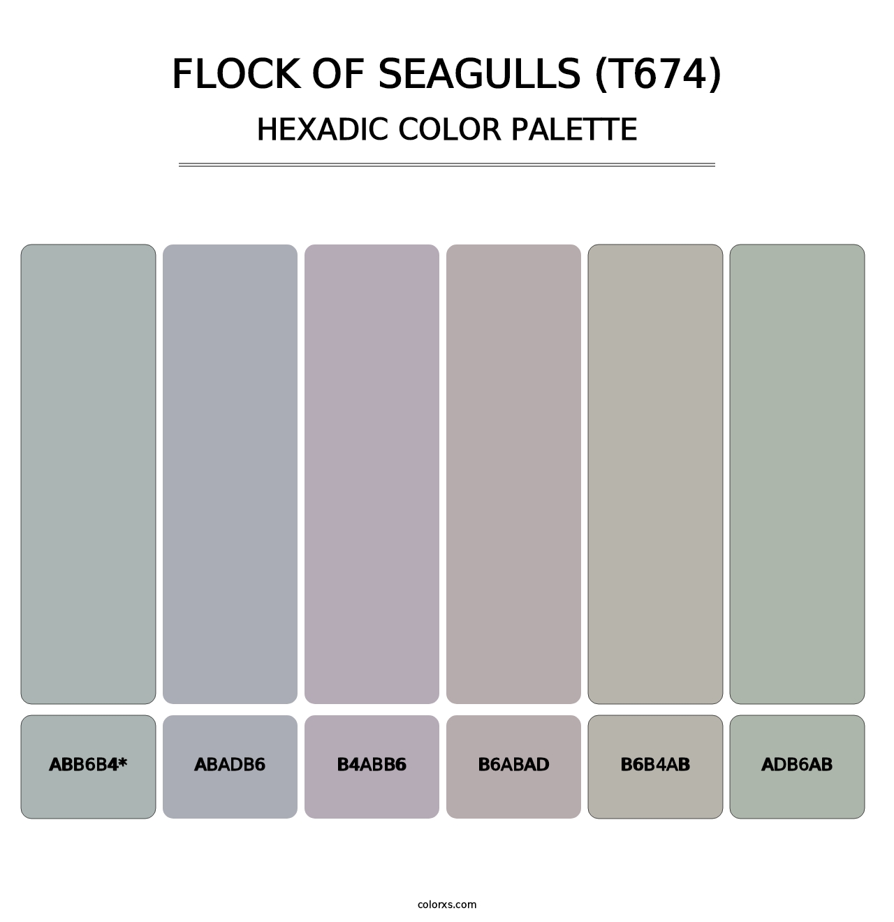 Flock of Seagulls (T674) - Hexadic Color Palette