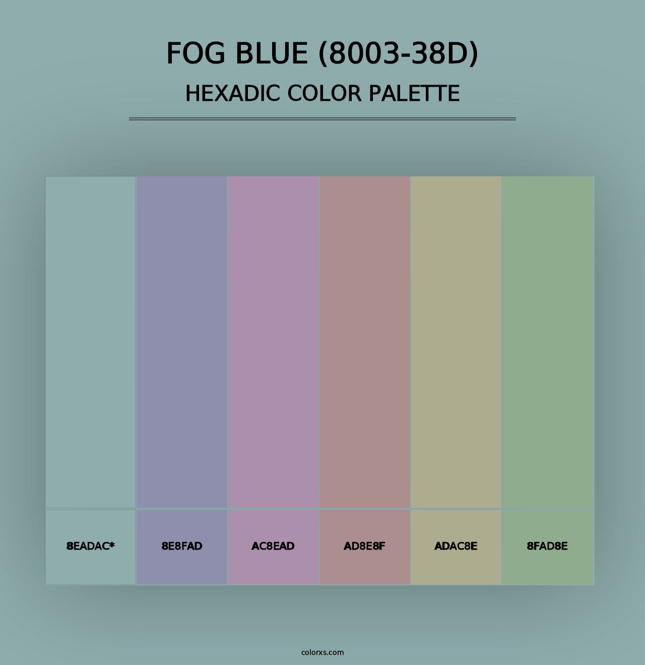 Fog Blue (8003-38D) - Hexadic Color Palette