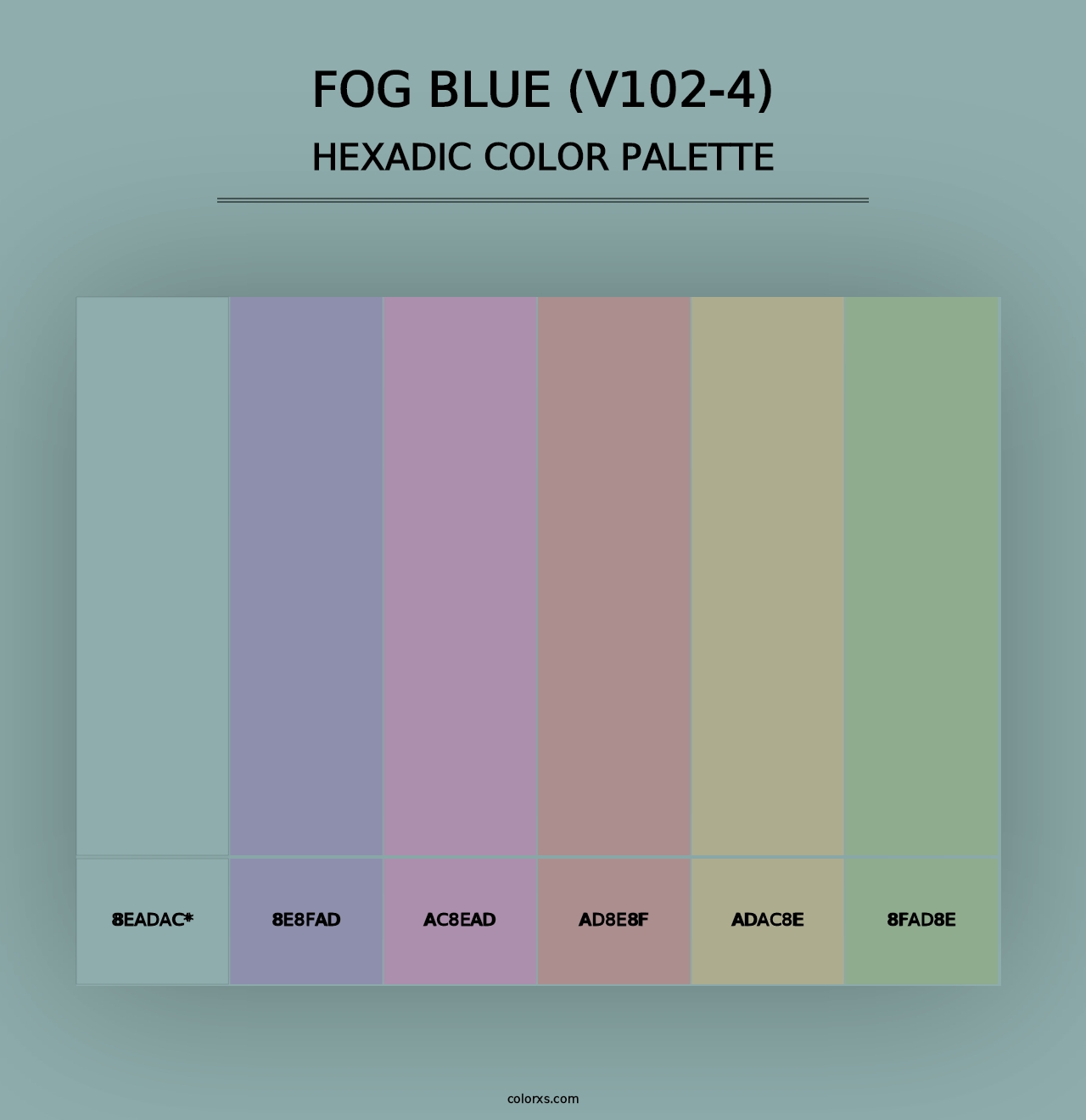 Fog Blue (V102-4) - Hexadic Color Palette