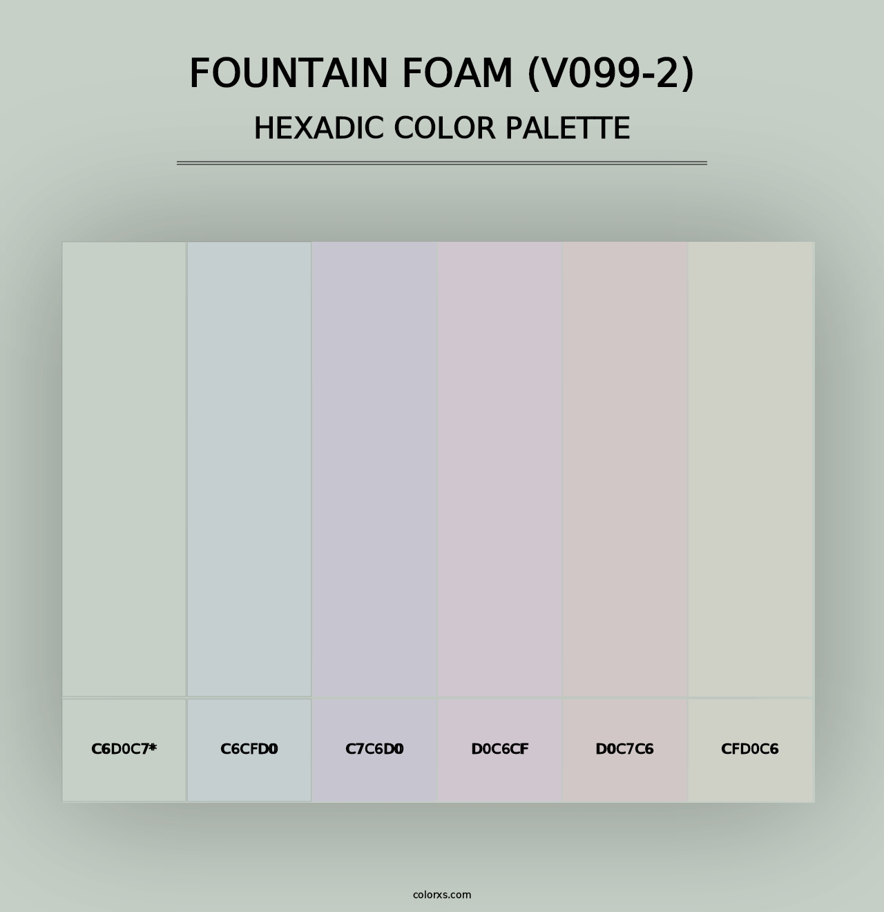 Fountain Foam (V099-2) - Hexadic Color Palette