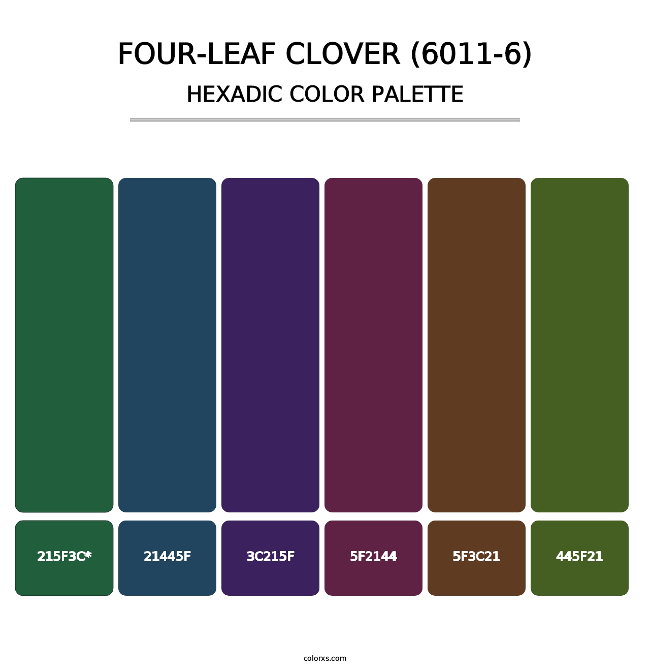 Four-Leaf Clover (6011-6) - Hexadic Color Palette