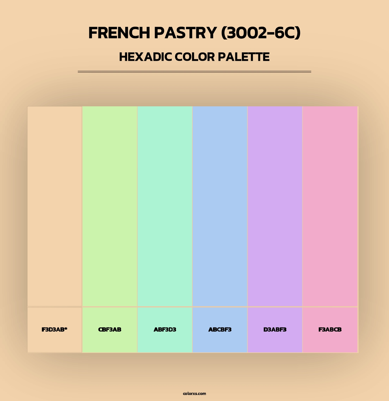 French Pastry (3002-6C) - Hexadic Color Palette