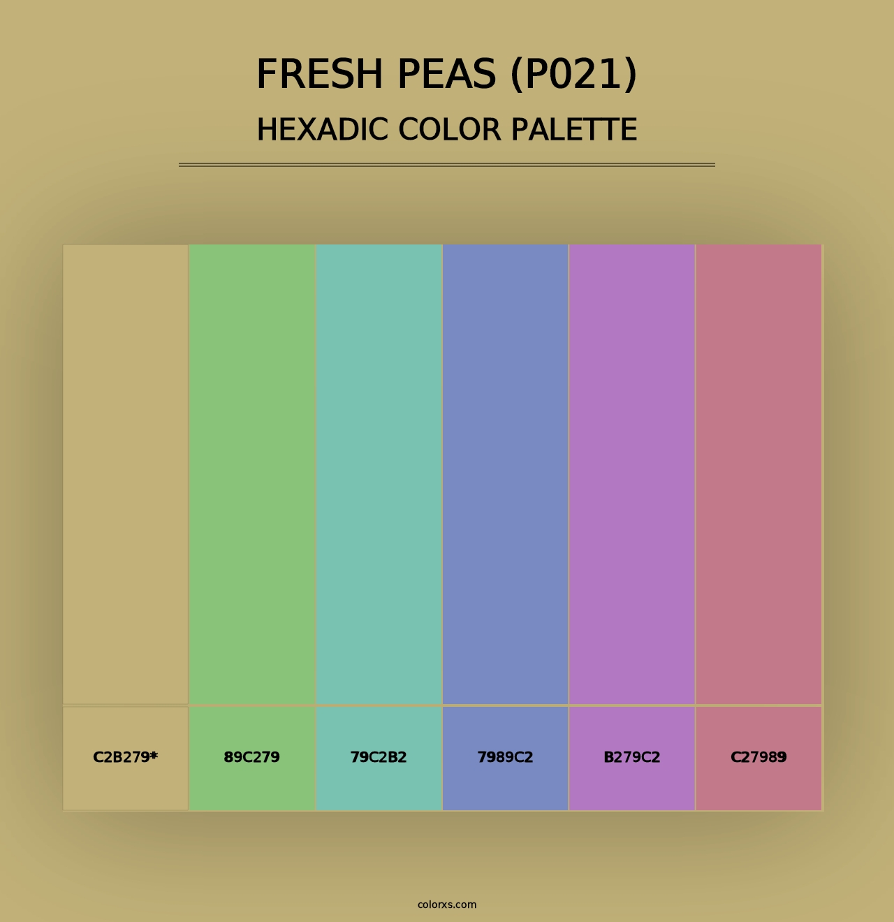 Fresh Peas (P021) - Hexadic Color Palette