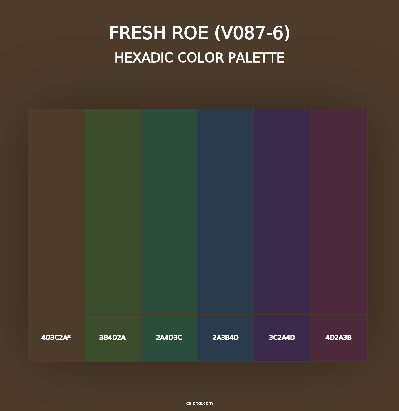 Fresh Roe (V087-6) - Hexadic Color Palette