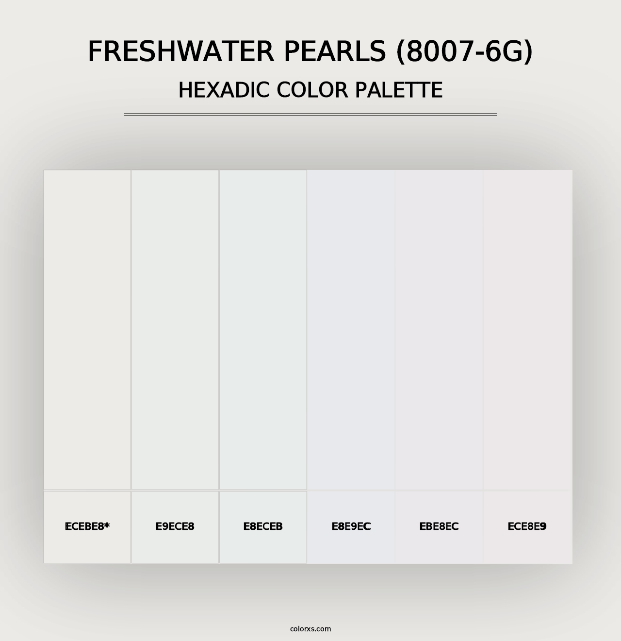 Freshwater Pearls (8007-6G) - Hexadic Color Palette