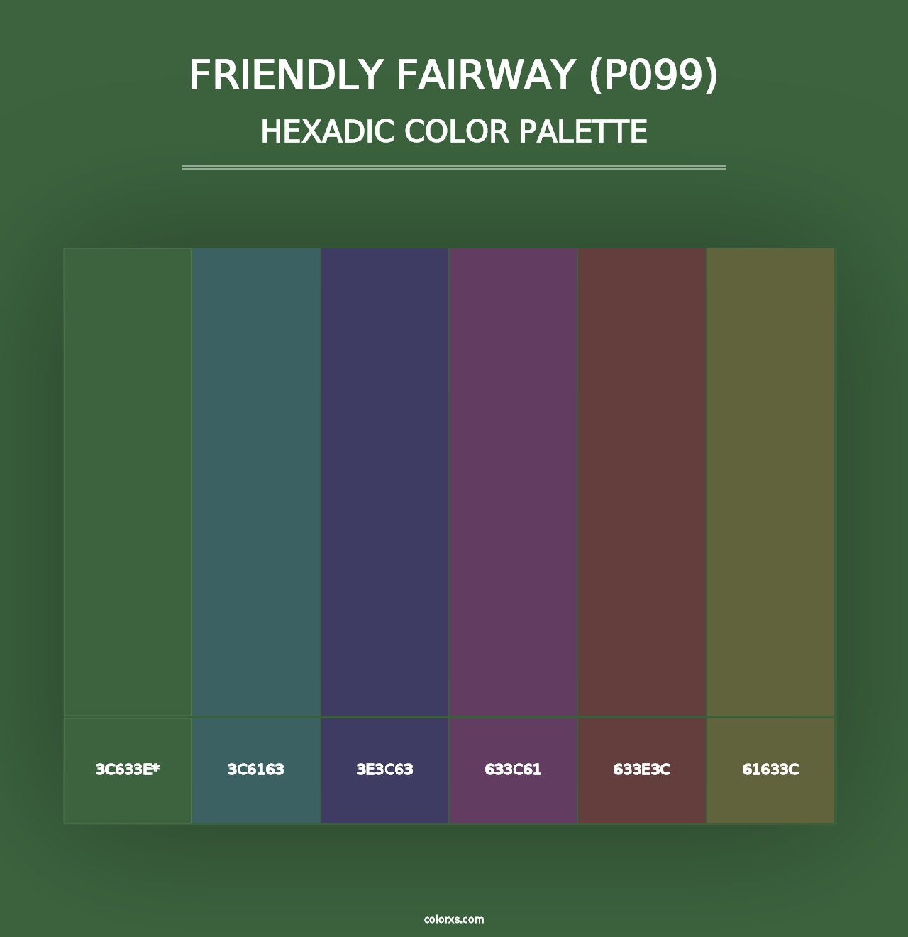 Friendly Fairway (P099) - Hexadic Color Palette