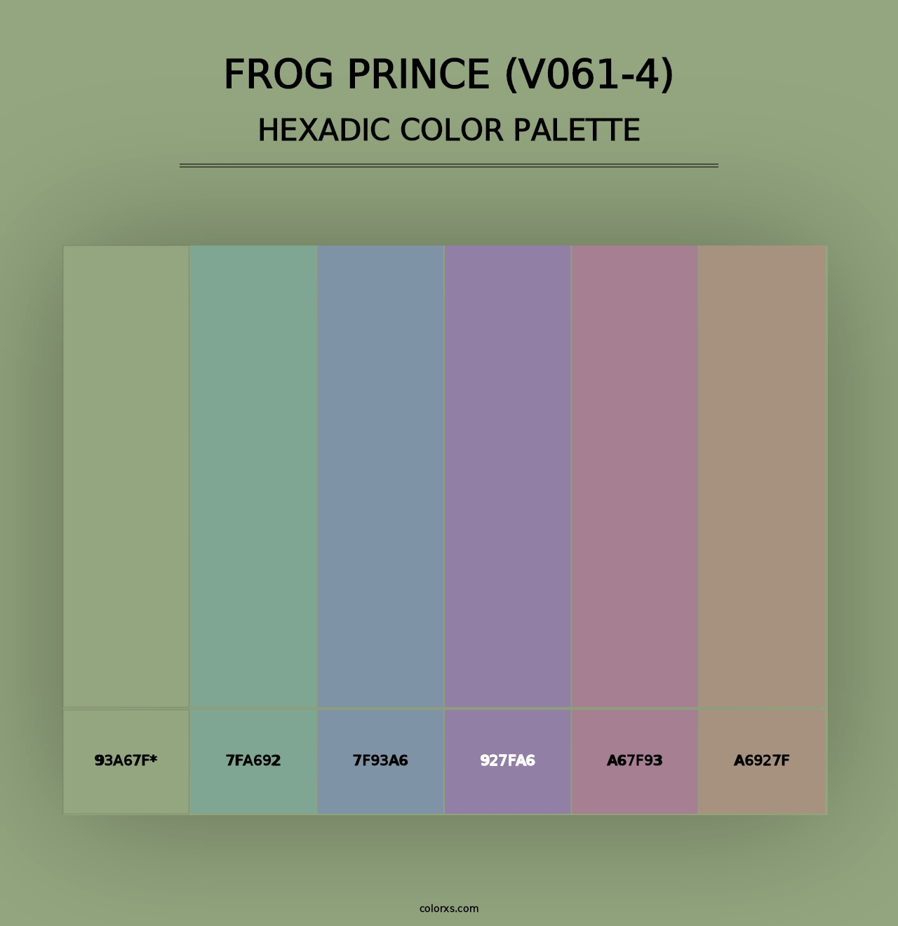 Frog Prince (V061-4) - Hexadic Color Palette