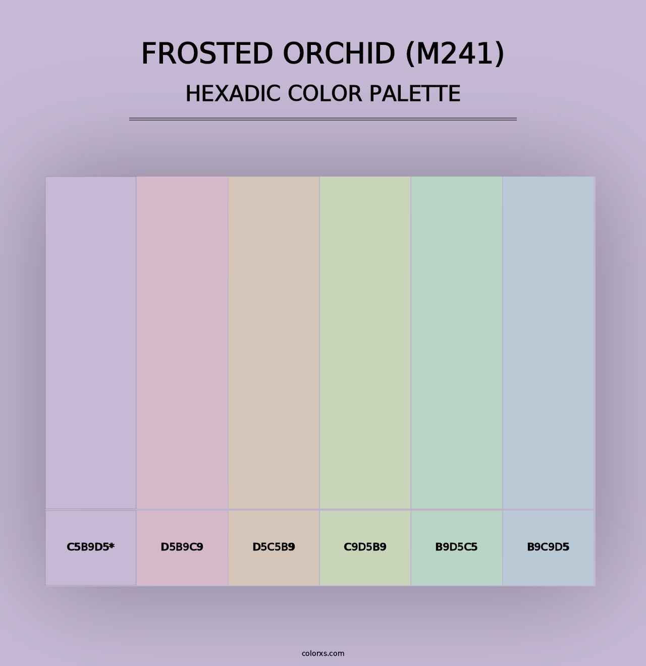 Frosted Orchid (M241) - Hexadic Color Palette