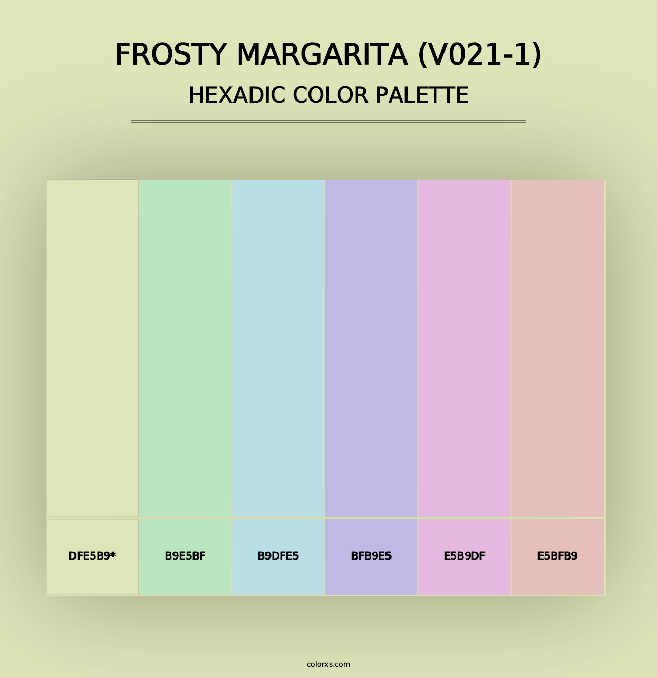 Frosty Margarita (V021-1) - Hexadic Color Palette