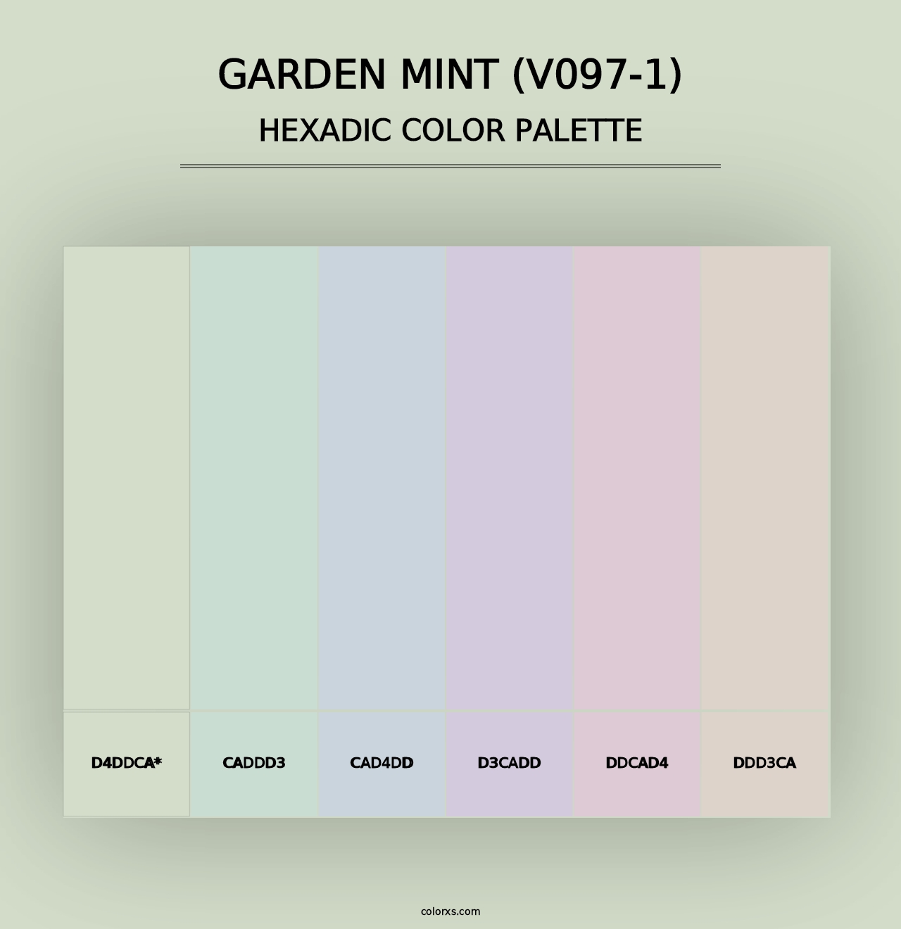 Garden Mint (V097-1) - Hexadic Color Palette