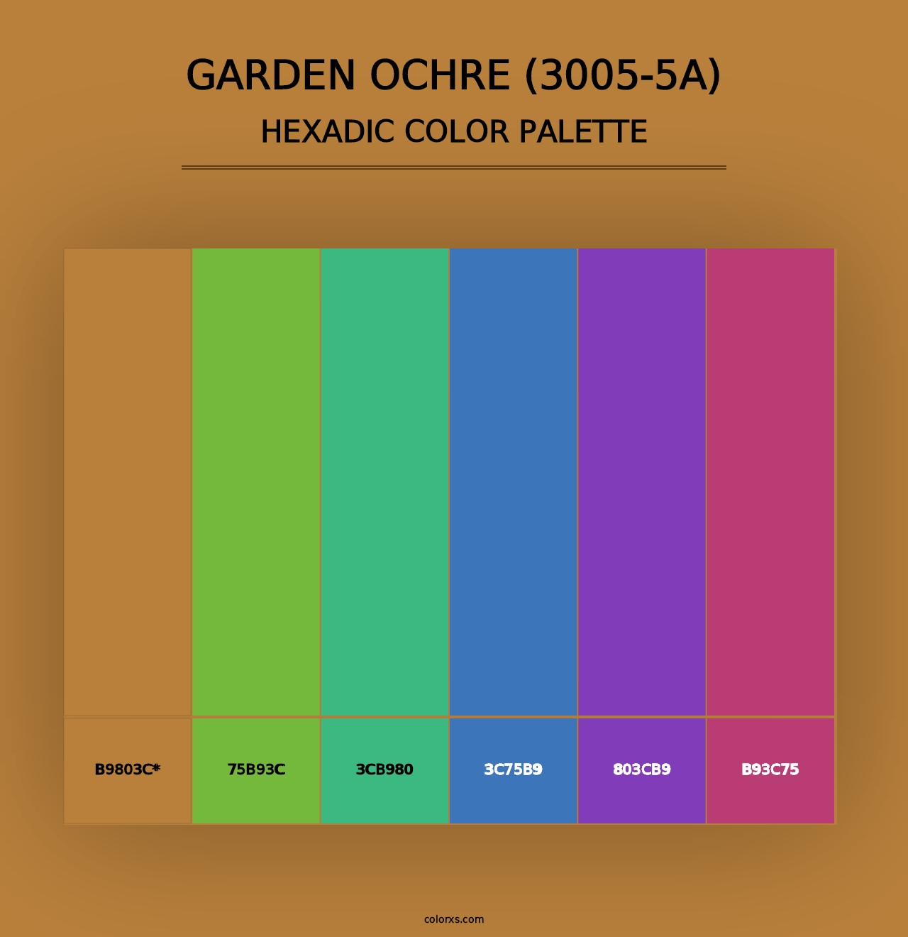 Garden Ochre (3005-5A) - Hexadic Color Palette