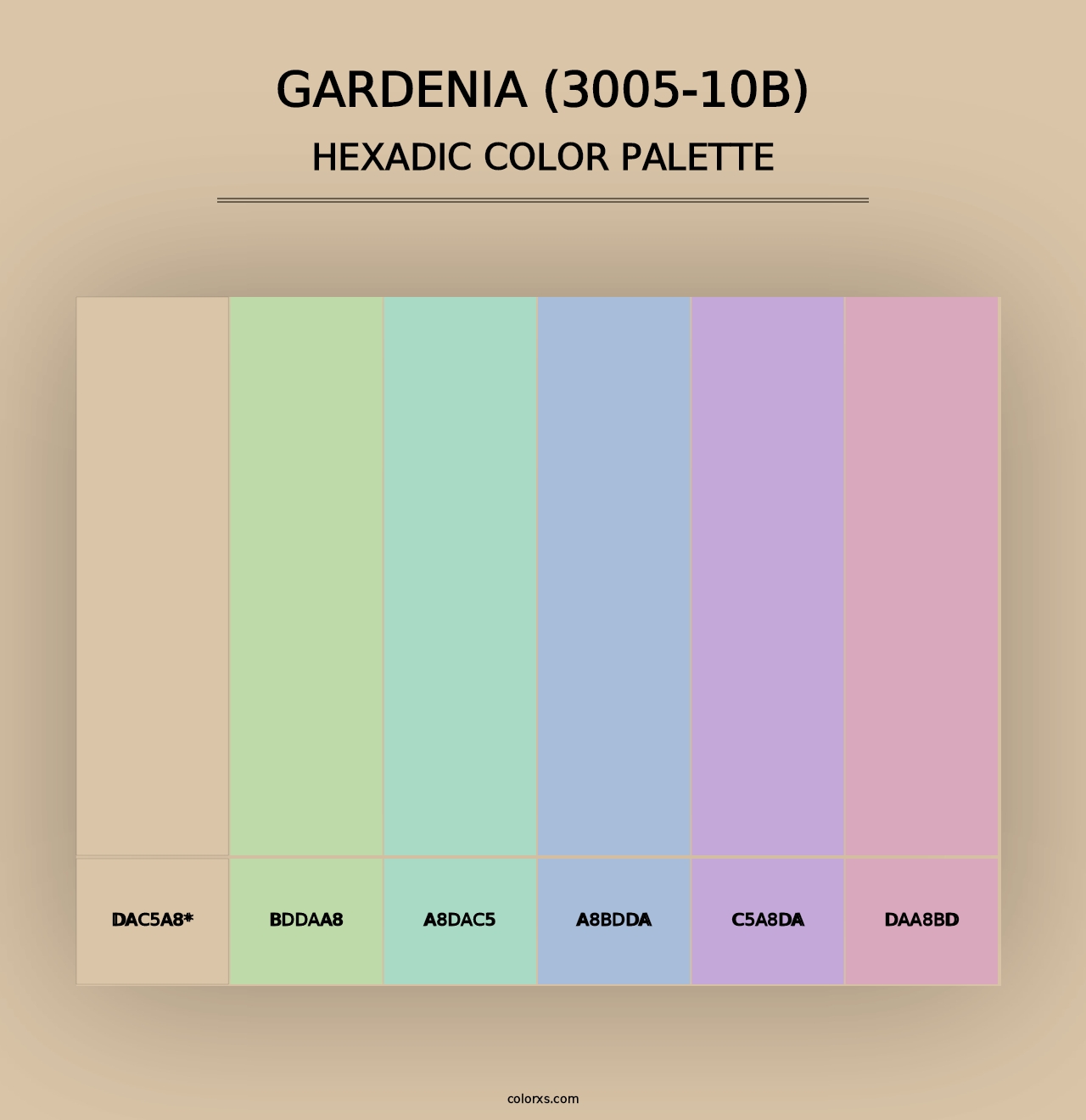 Gardenia (3005-10B) - Hexadic Color Palette