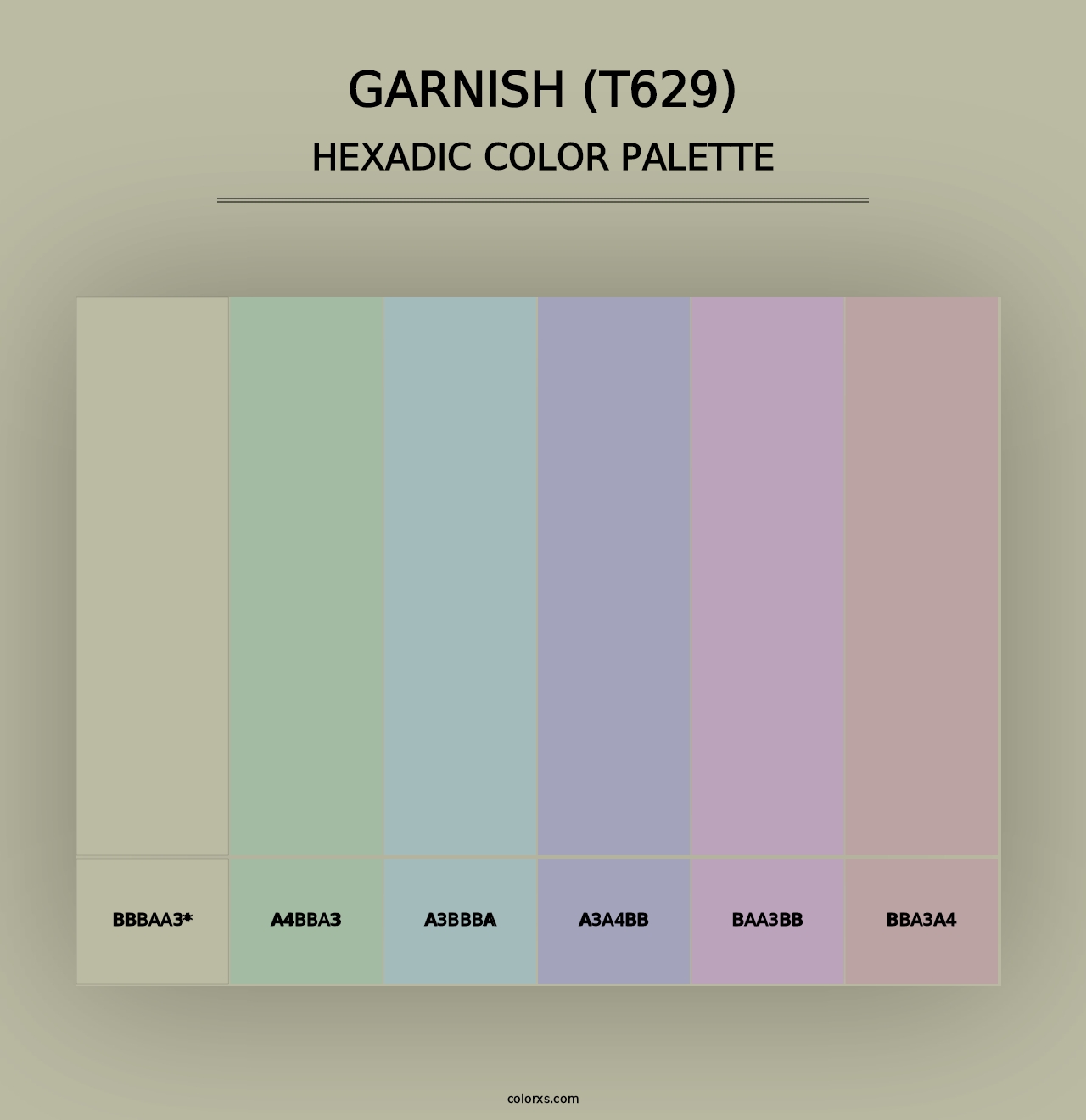 Garnish (T629) - Hexadic Color Palette