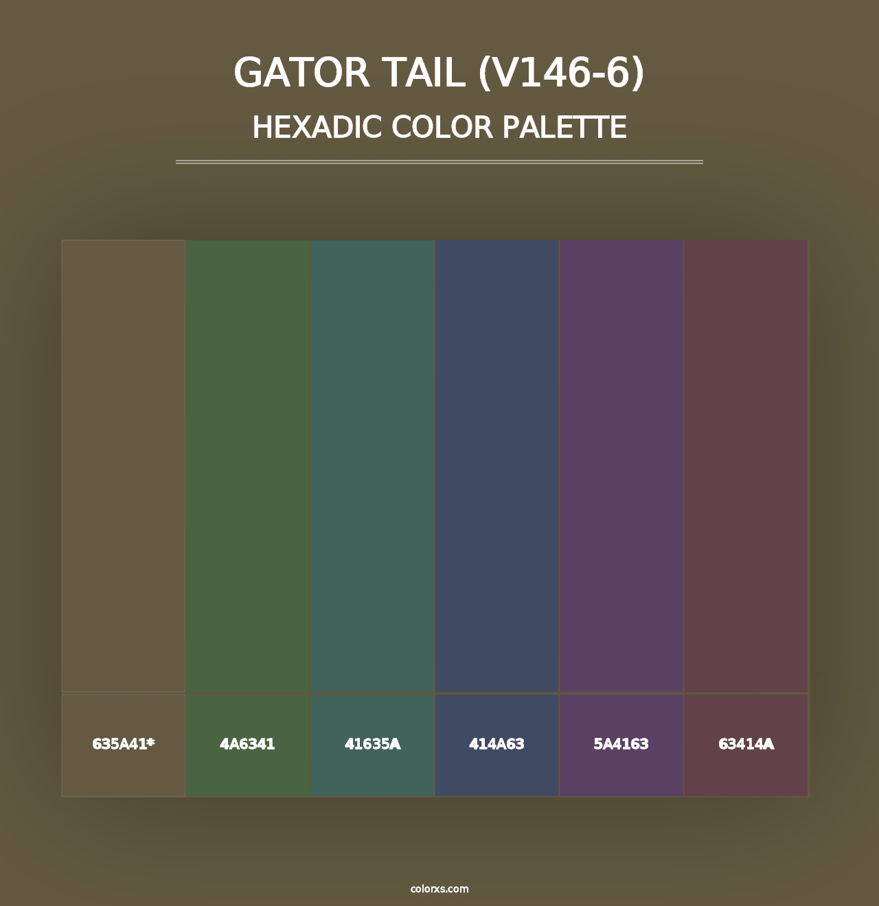 Gator Tail (V146-6) - Hexadic Color Palette