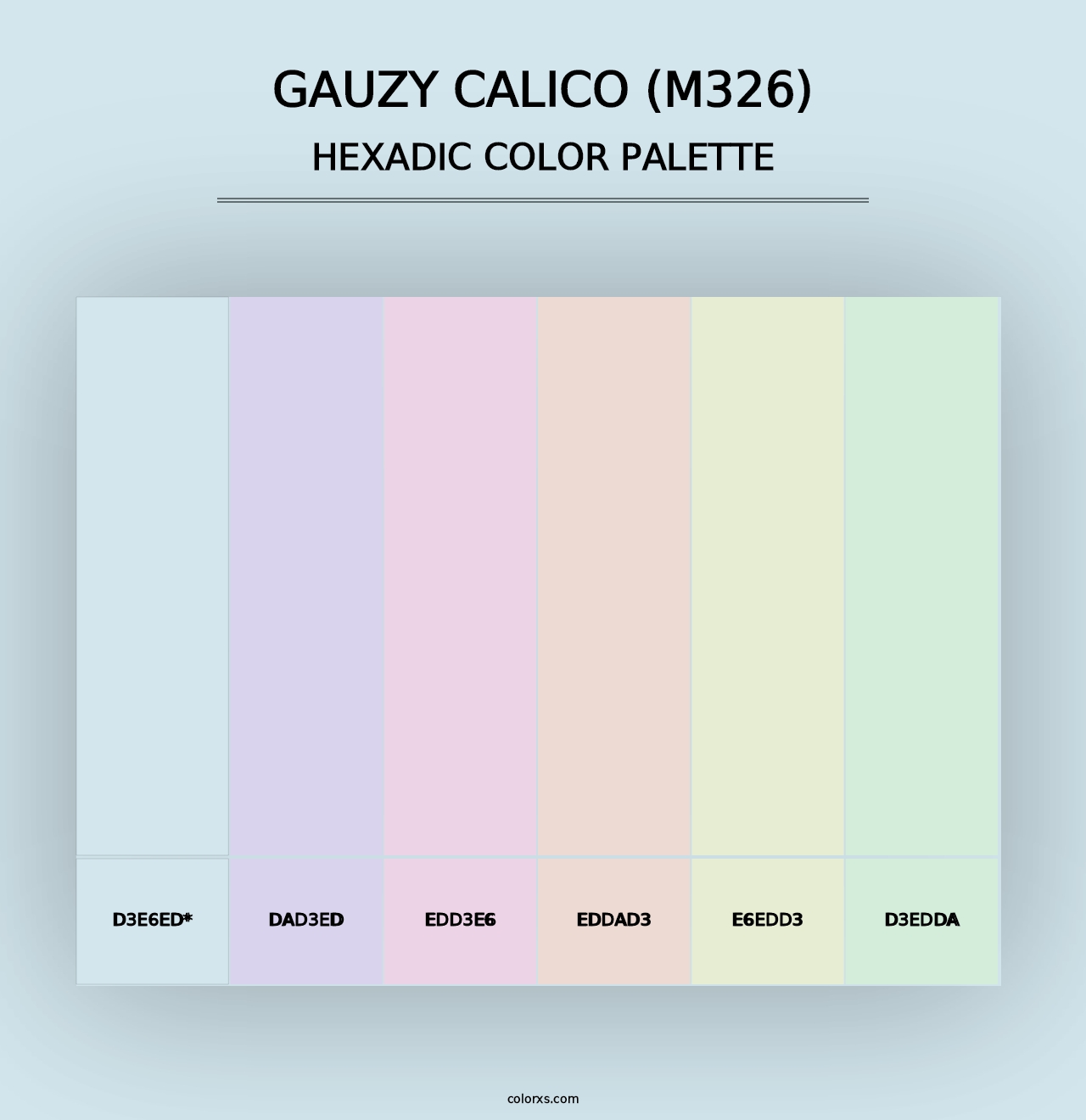 Gauzy Calico (M326) - Hexadic Color Palette