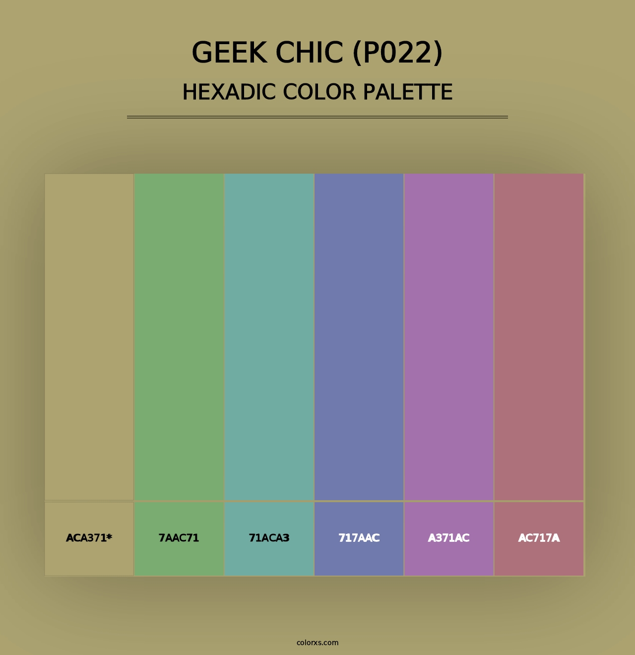 Geek Chic (P022) - Hexadic Color Palette