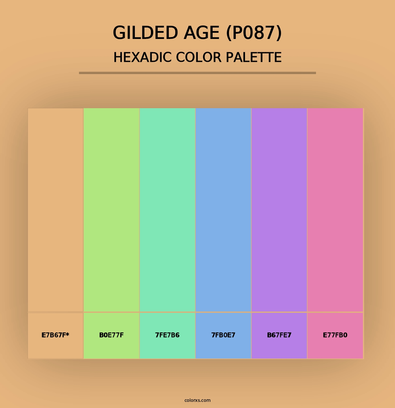 Gilded Age (P087) - Hexadic Color Palette