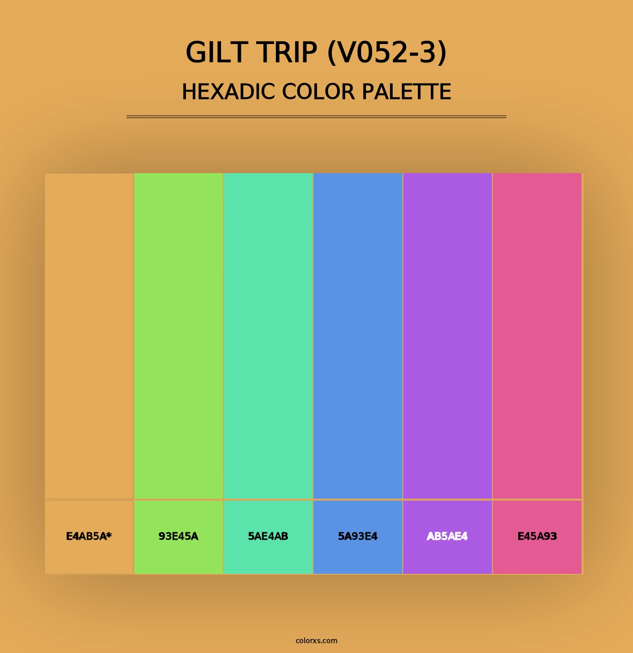 Gilt Trip (V052-3) - Hexadic Color Palette