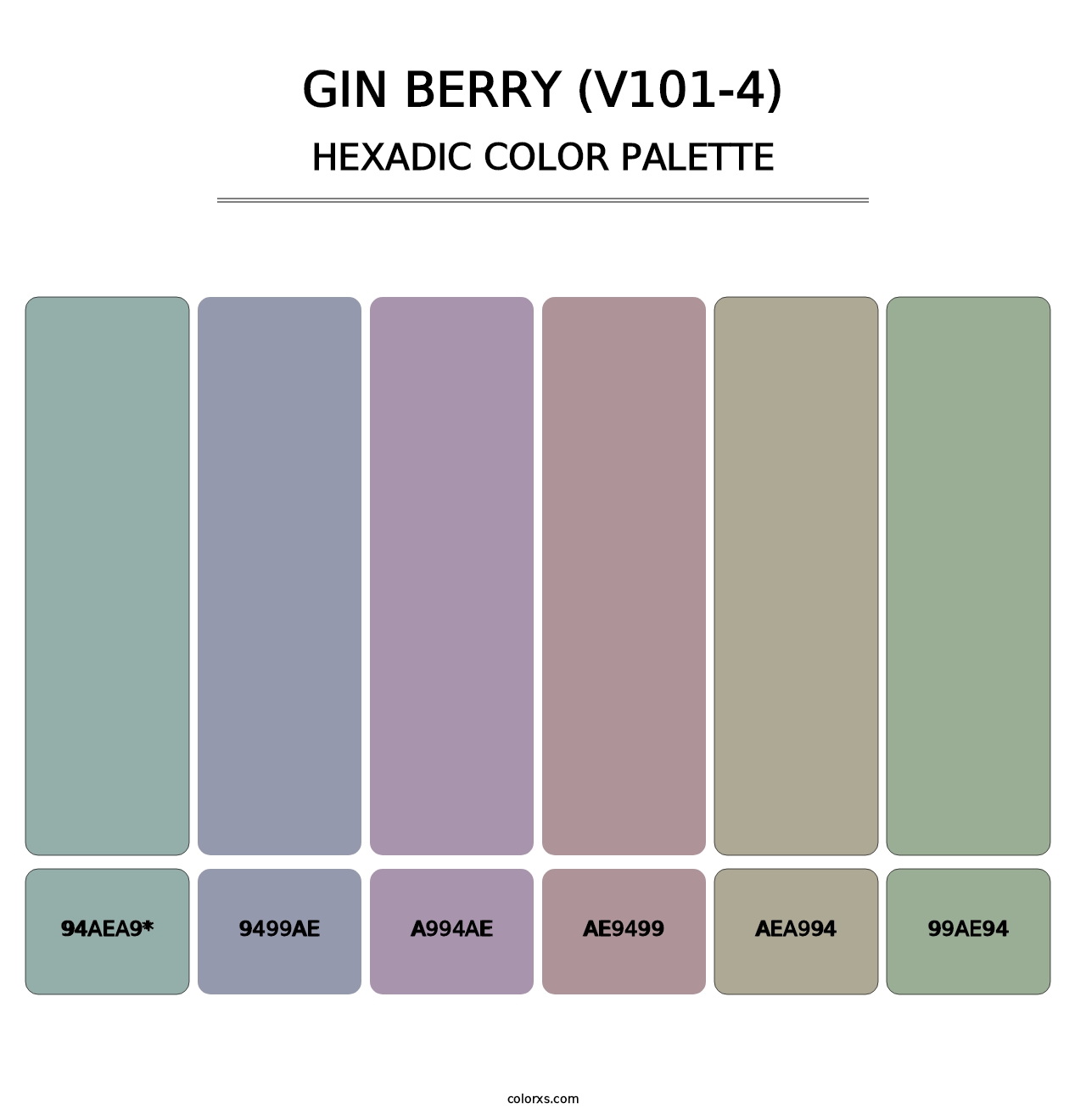 Gin Berry (V101-4) - Hexadic Color Palette