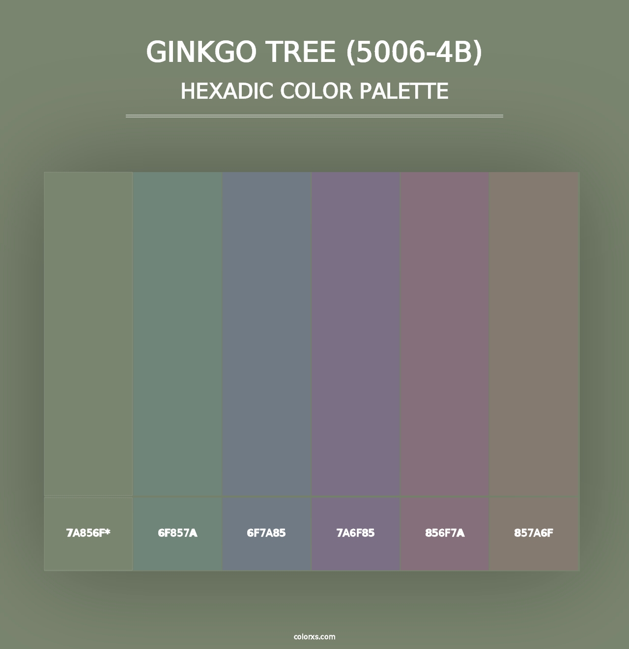 Ginkgo Tree (5006-4B) - Hexadic Color Palette