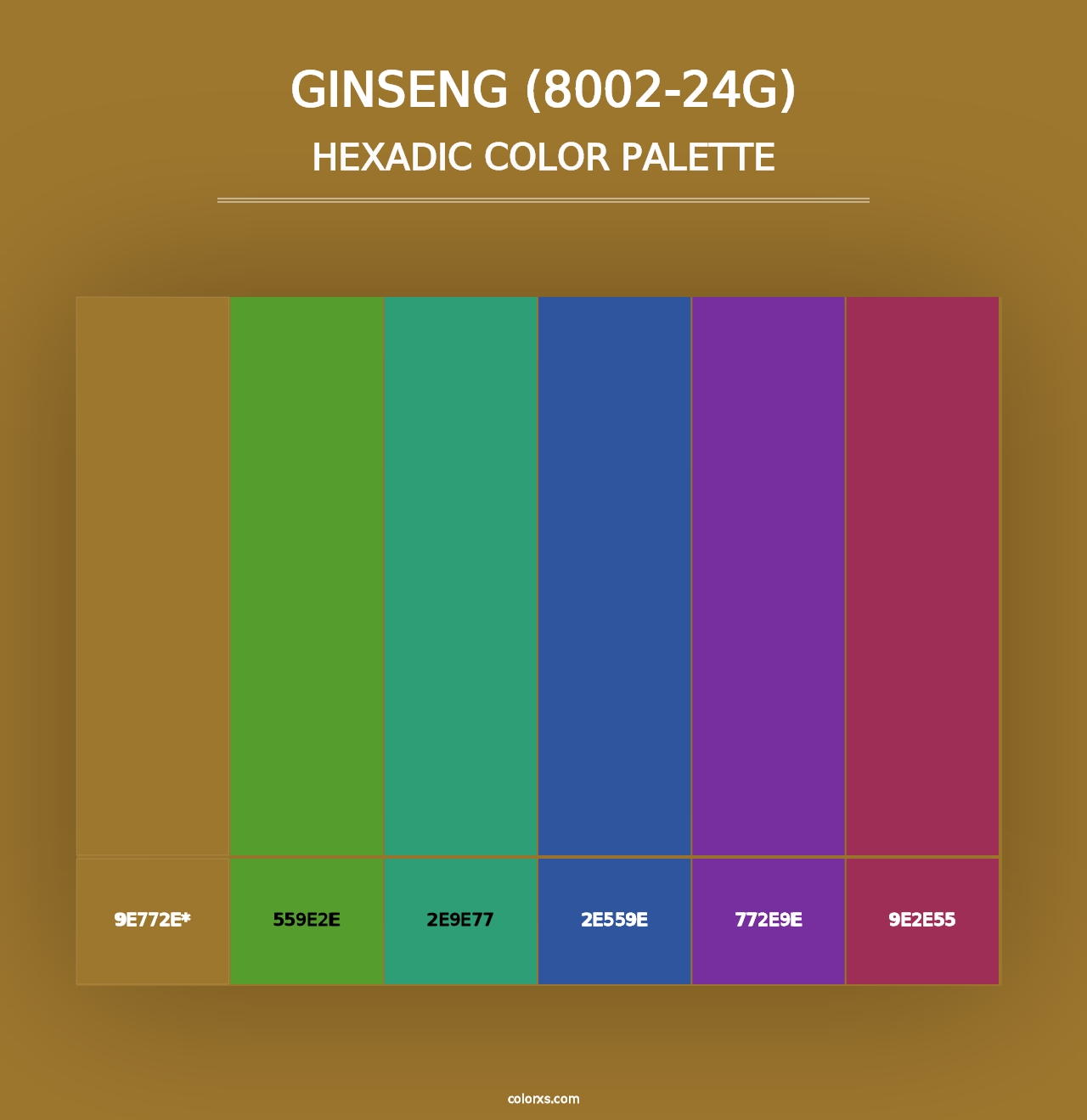 Ginseng (8002-24G) - Hexadic Color Palette