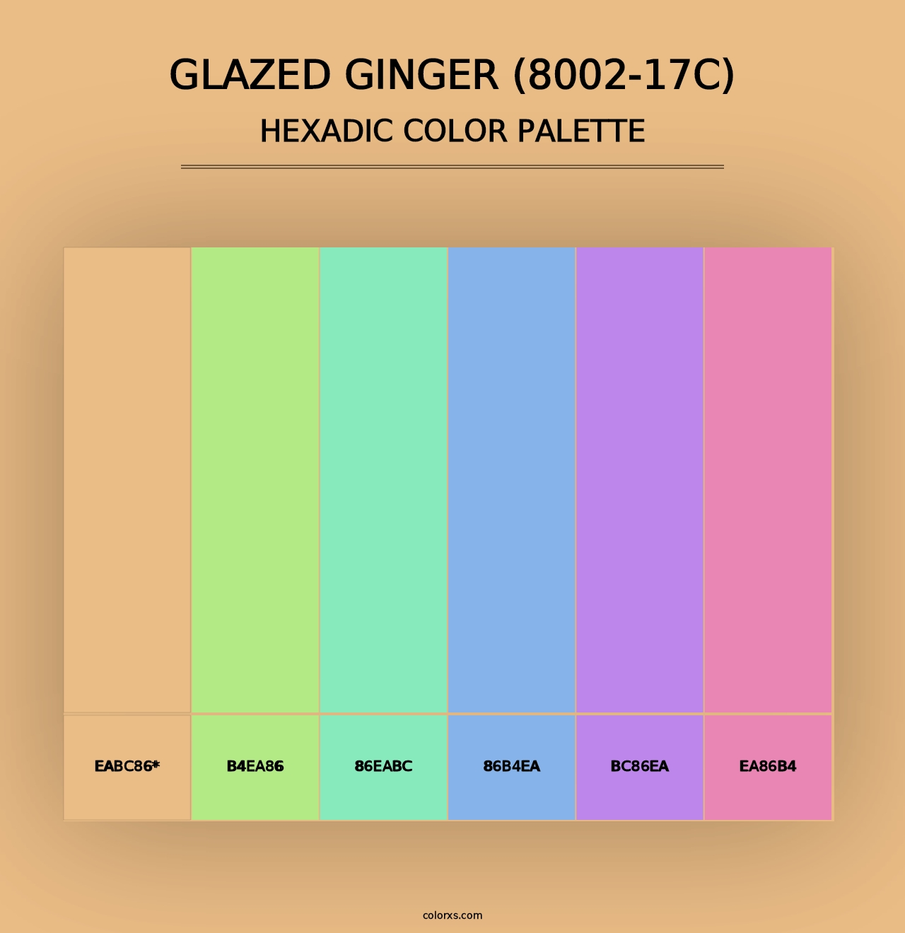 Glazed Ginger (8002-17C) - Hexadic Color Palette