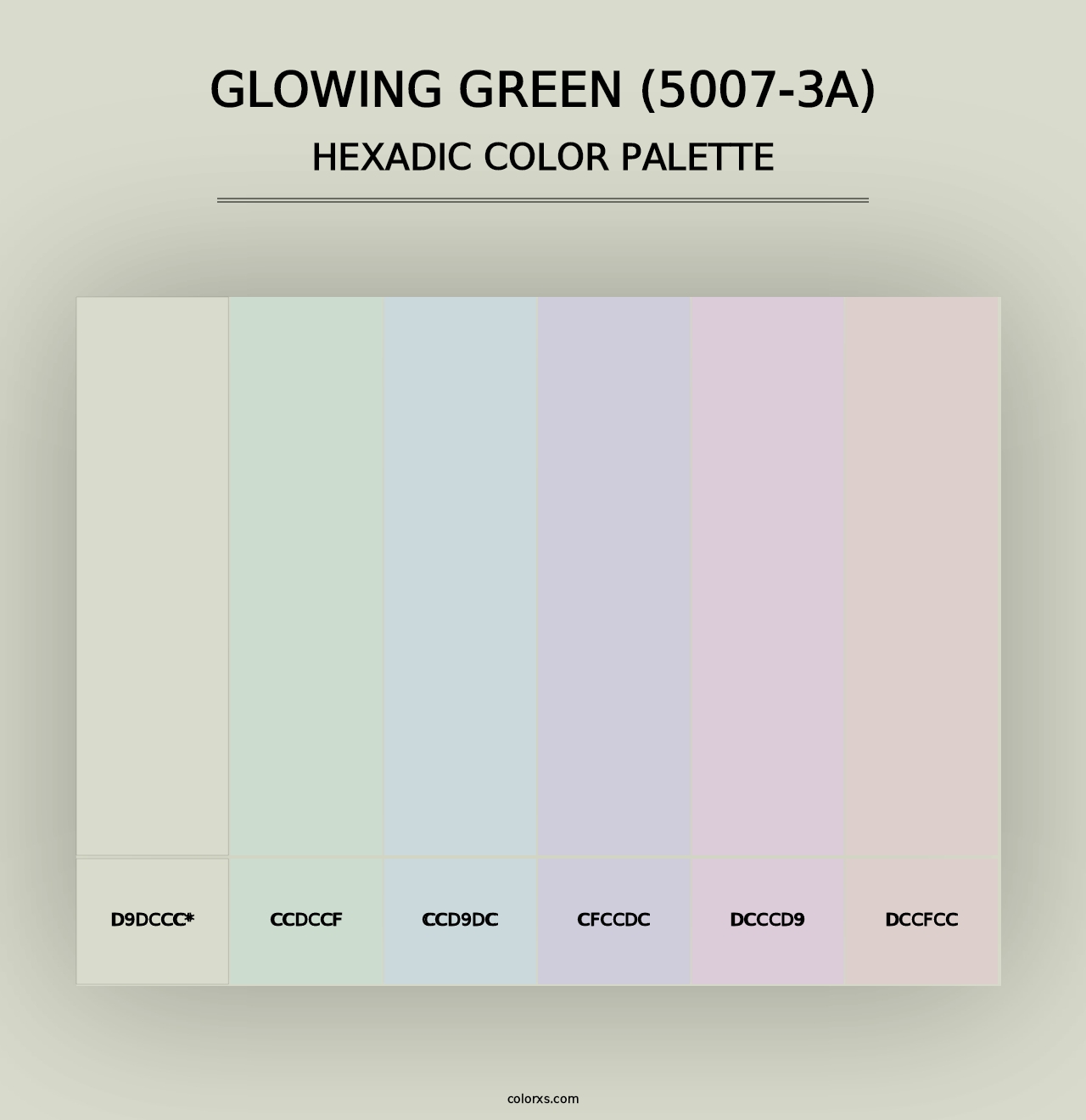 Glowing Green (5007-3A) - Hexadic Color Palette