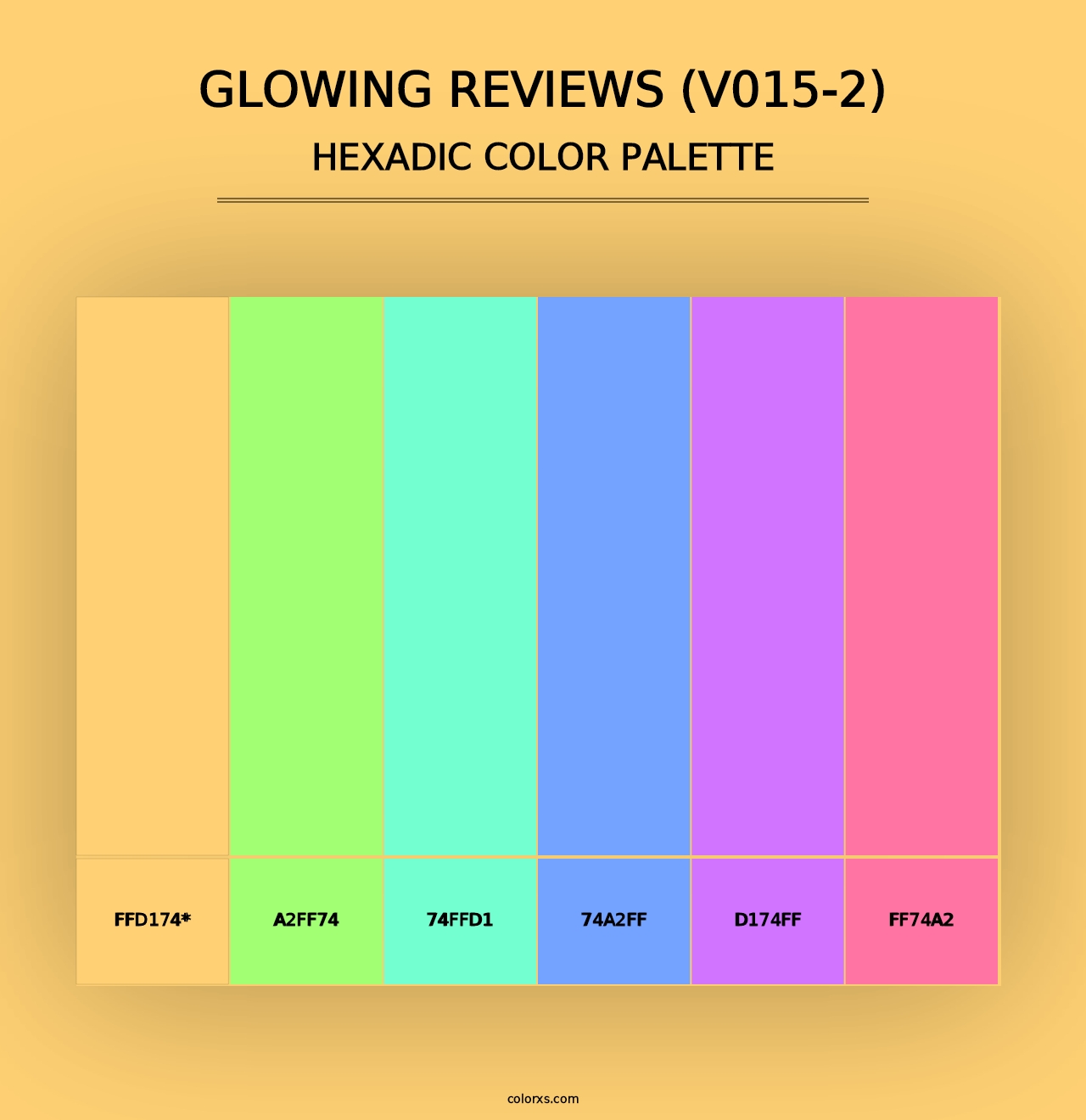 Glowing Reviews (V015-2) - Hexadic Color Palette