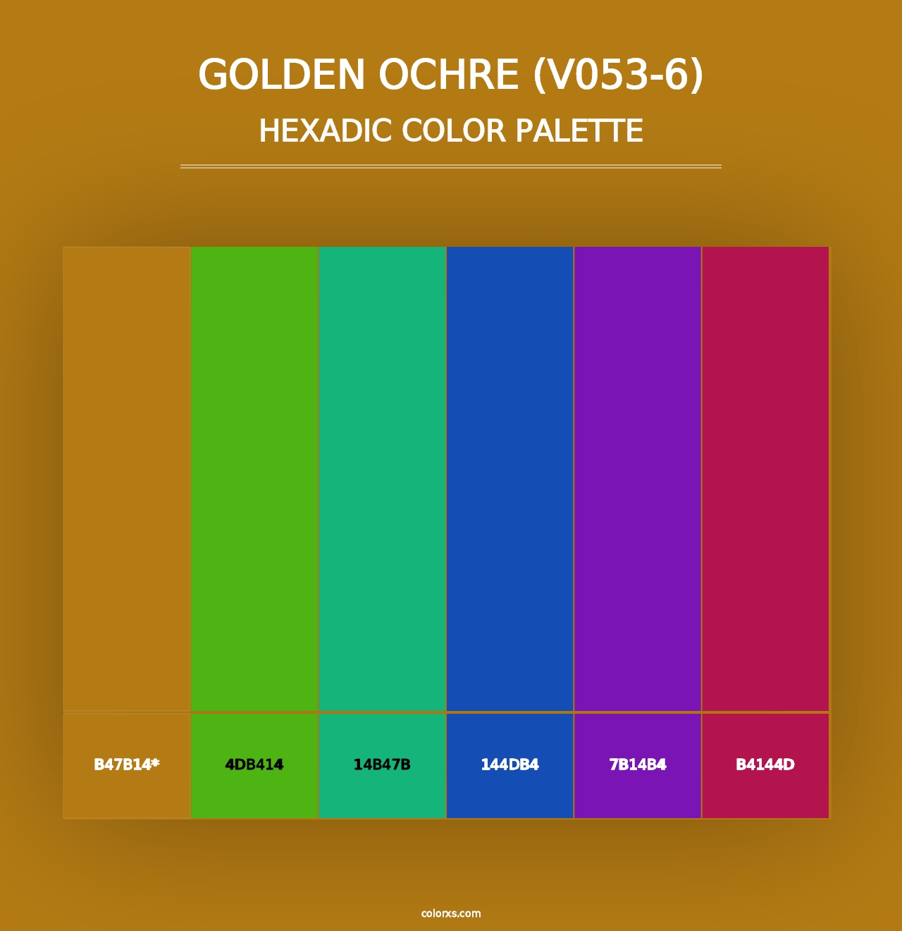 Golden Ochre (V053-6) - Hexadic Color Palette