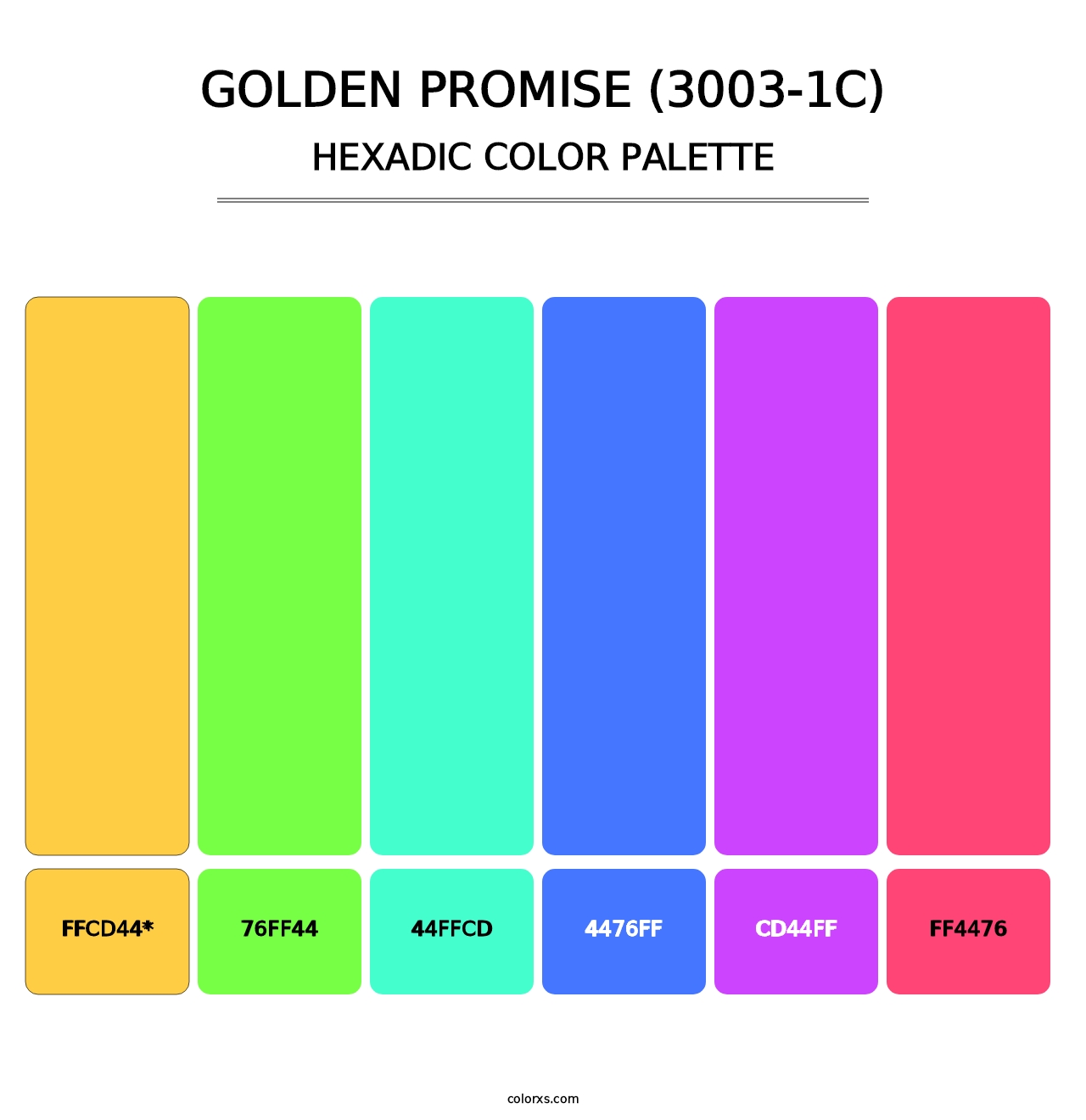 Golden Promise (3003-1C) - Hexadic Color Palette