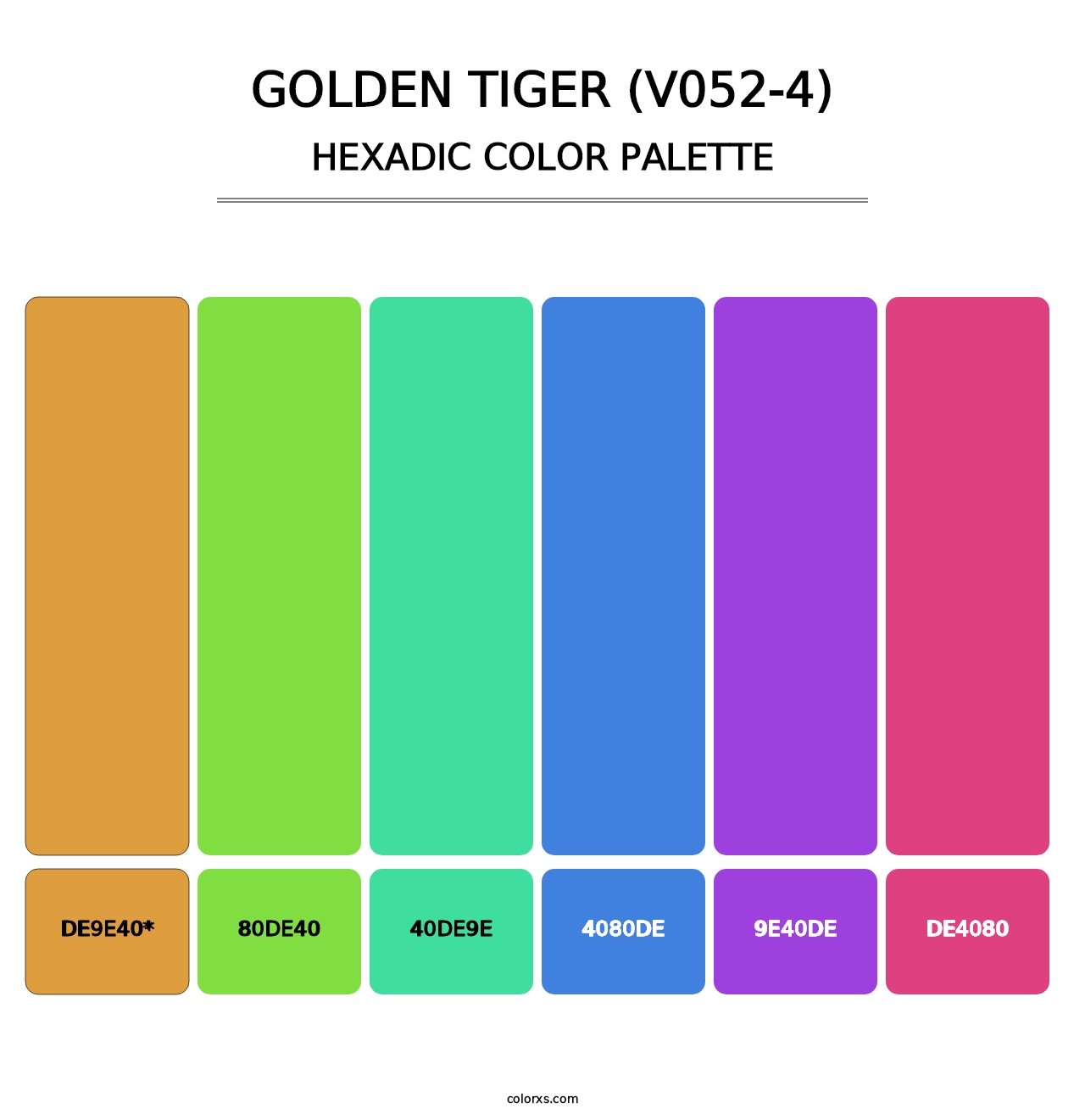 Golden Tiger (V052-4) - Hexadic Color Palette