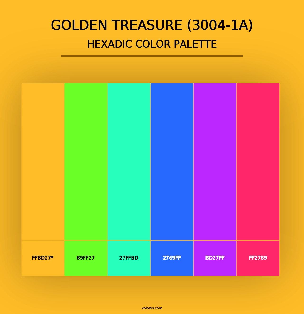 Golden Treasure (3004-1A) - Hexadic Color Palette