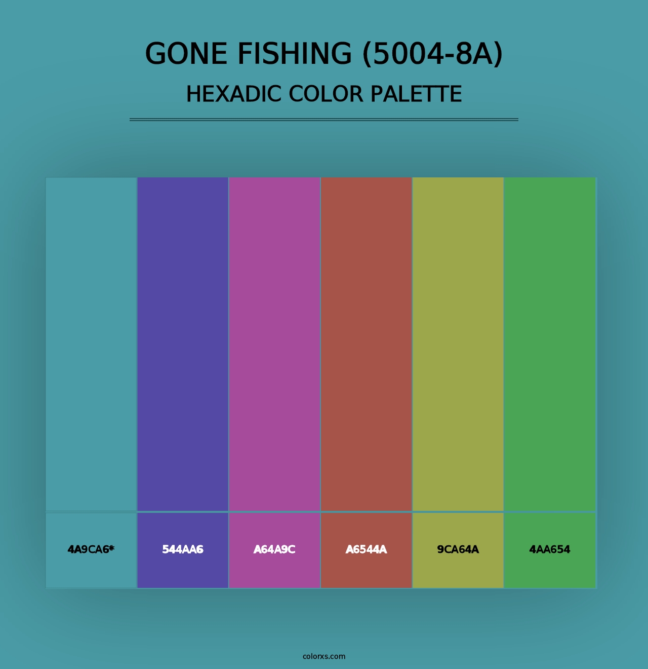 Gone Fishing (5004-8A) - Hexadic Color Palette