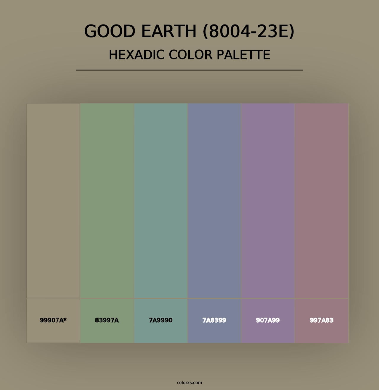 Good Earth (8004-23E) - Hexadic Color Palette