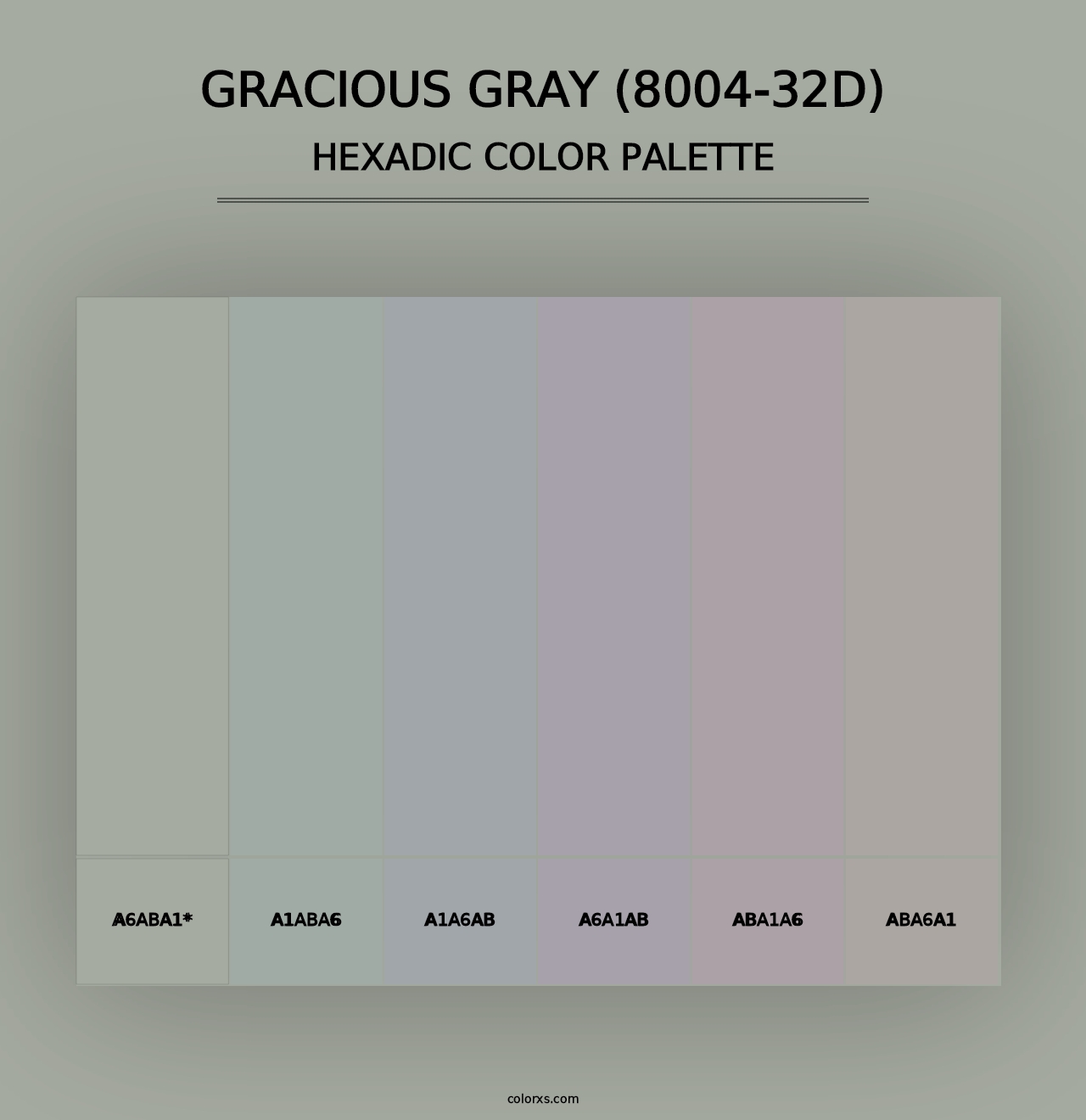 Gracious Gray (8004-32D) - Hexadic Color Palette