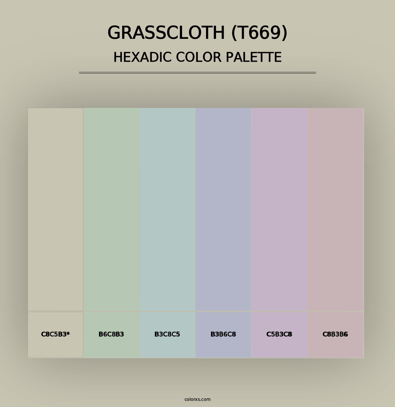 Grasscloth (T669) - Hexadic Color Palette