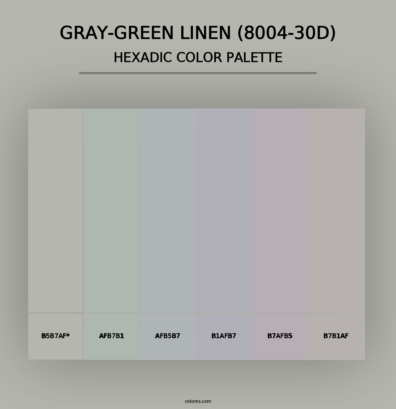 Gray-Green Linen (8004-30D) - Hexadic Color Palette